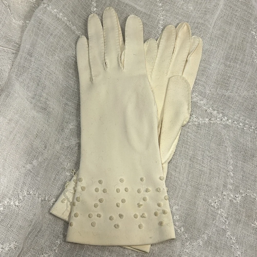 Handmade Vintage white gloves